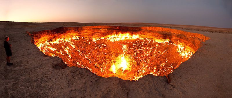 Kawah Darvasa di Turkmenistan